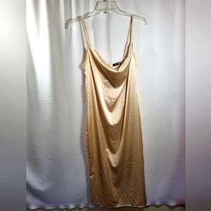 xxxiticat cream satin slip dress  women's XS  #1211